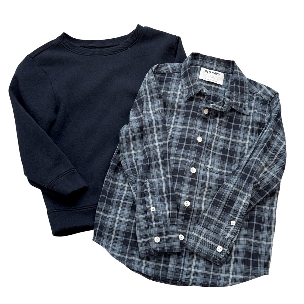 Old Navy Toddler Boys Blue 2 Piece Top Bundle 5T